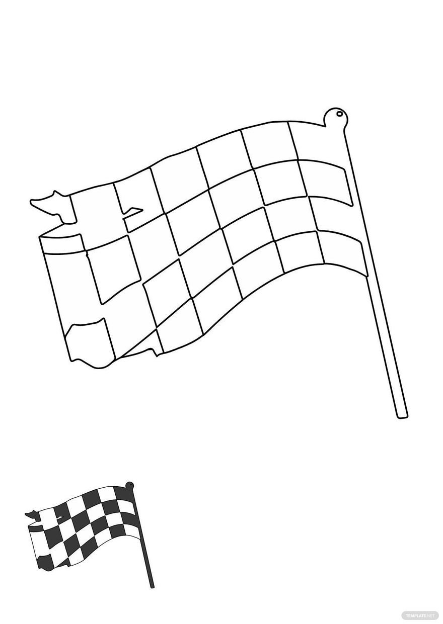Downloadable Free Printable Checkered Flag Template