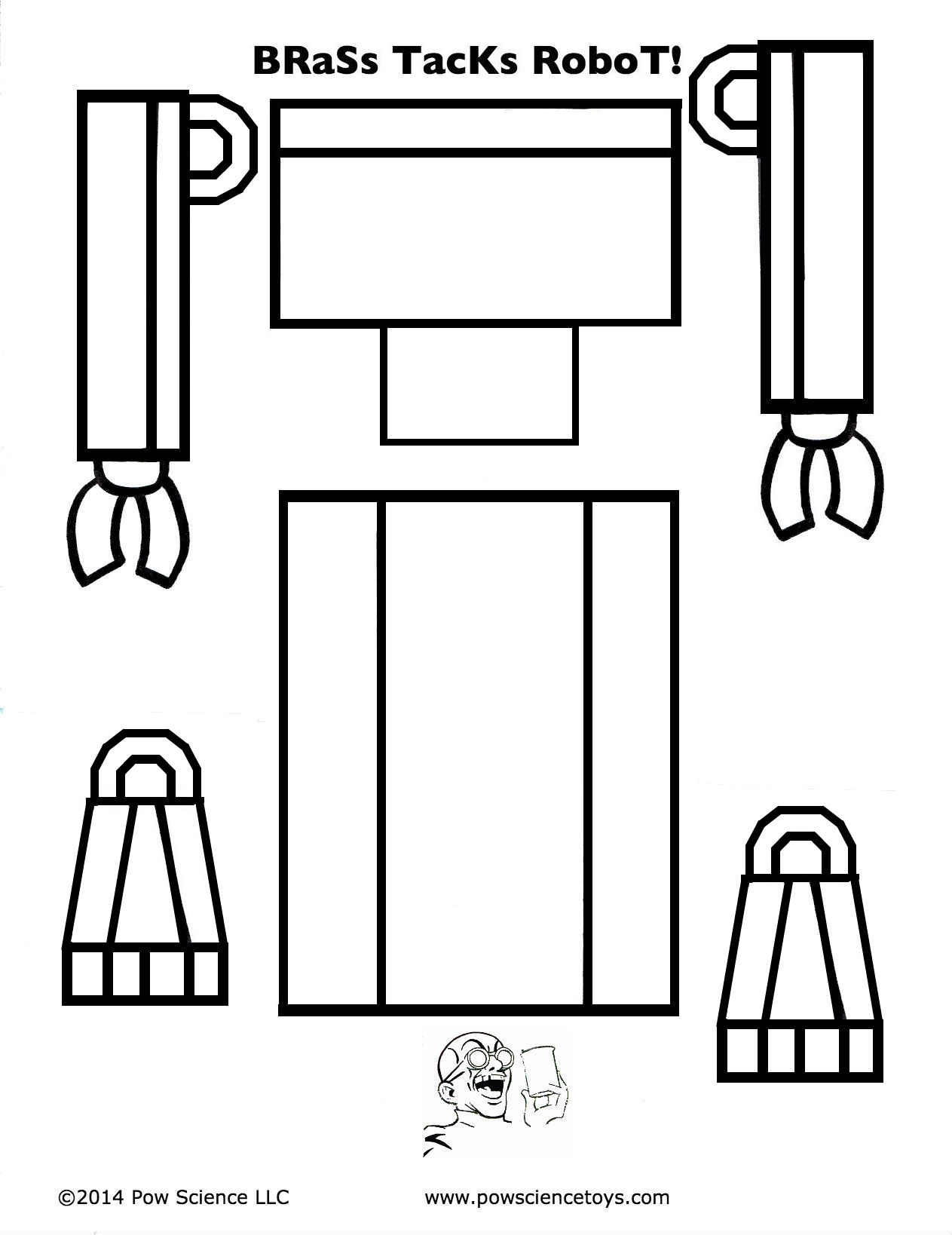 Printable Robot Cut Out Template