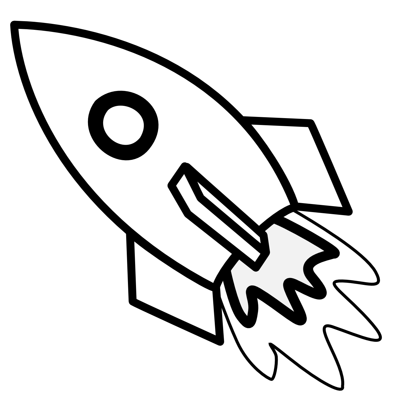 Rocket Ship Printable Template