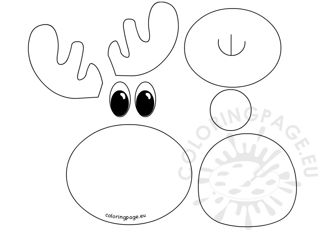 Reindeer Face Printable Template