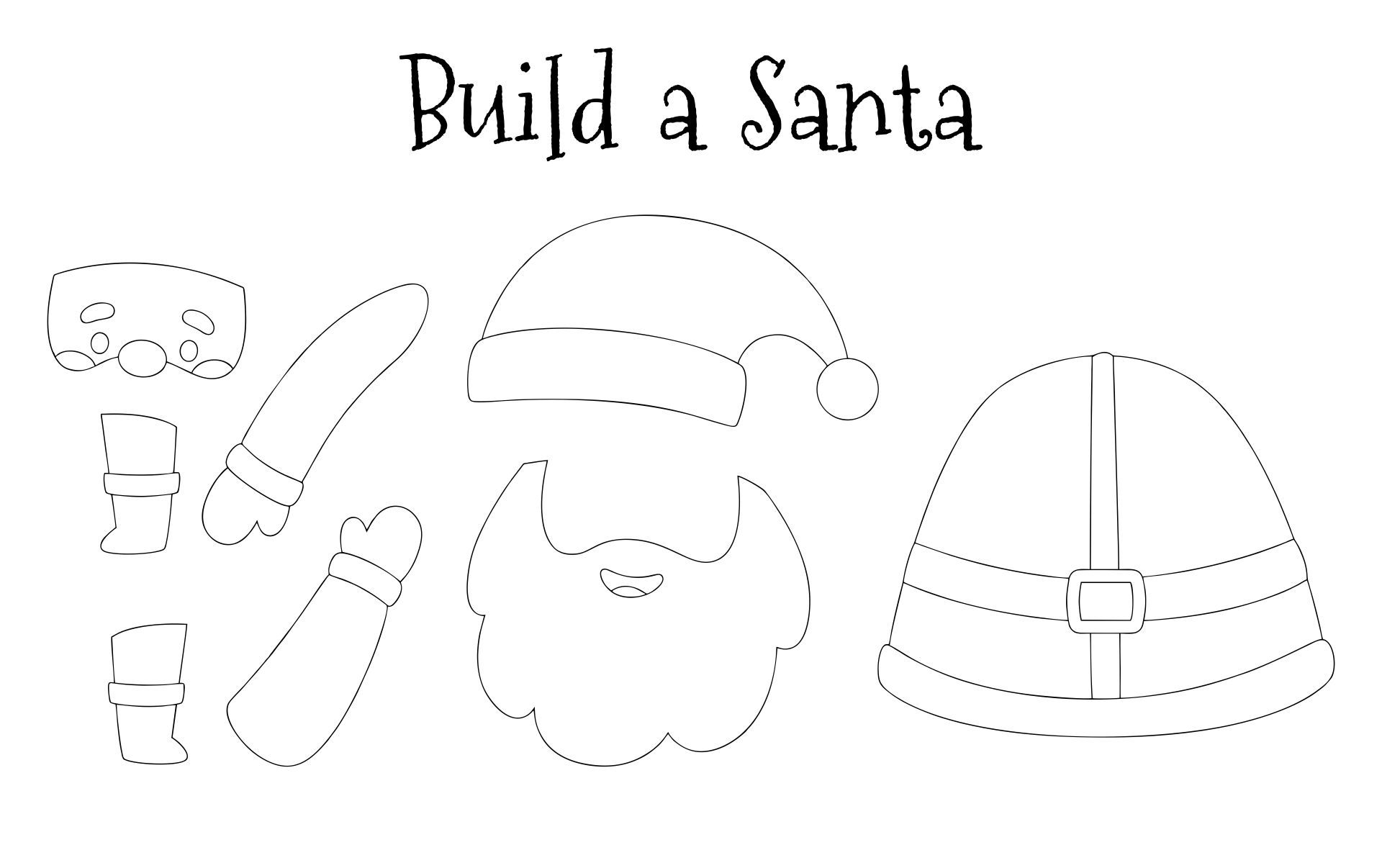 Santa Claus Cut Out Printable Printable Crafts Santa Claus Crafts Template Printable