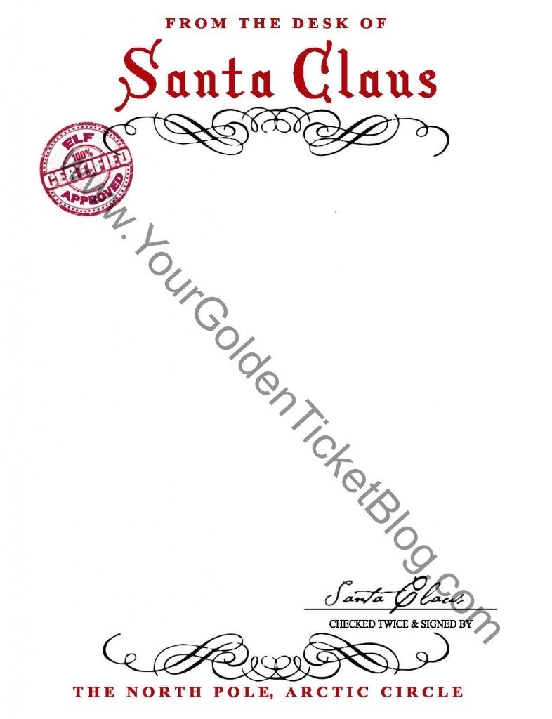 Template Free Printable Santa Letterhead