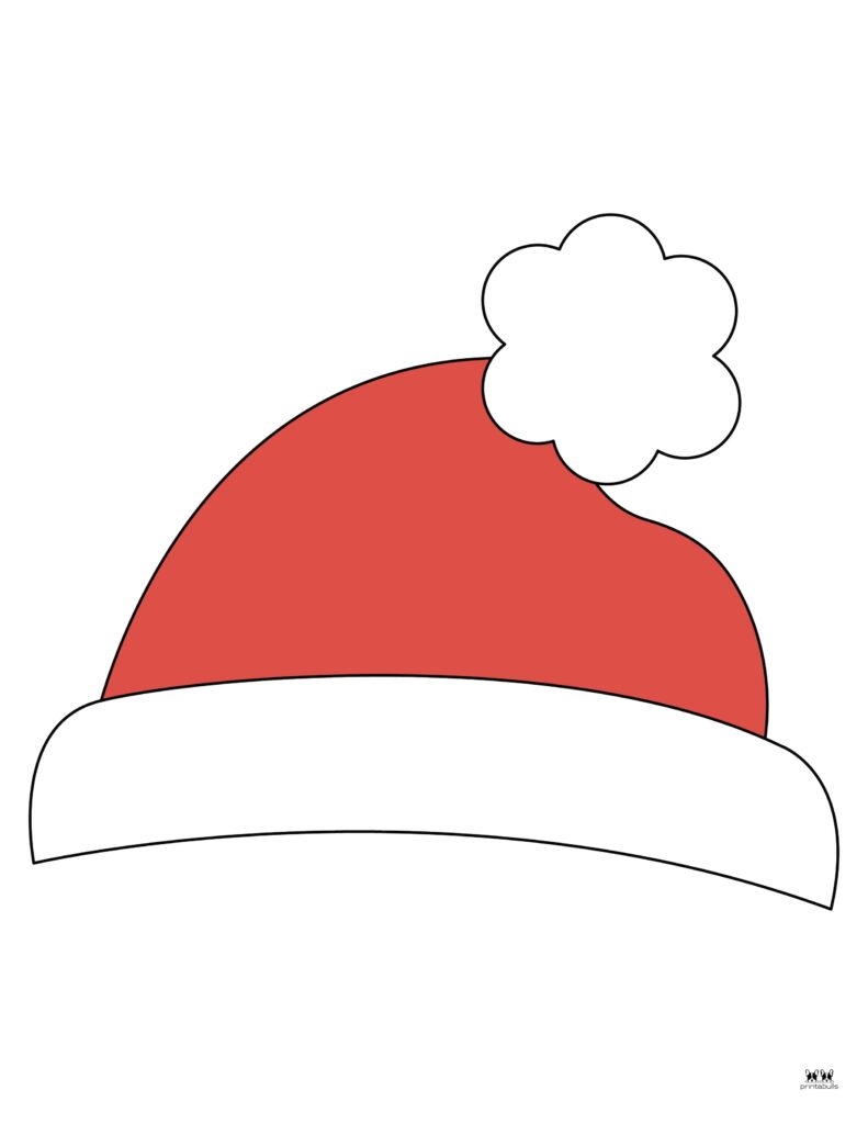 Santa Hat Templates Coloring Pages FREE Printabulls