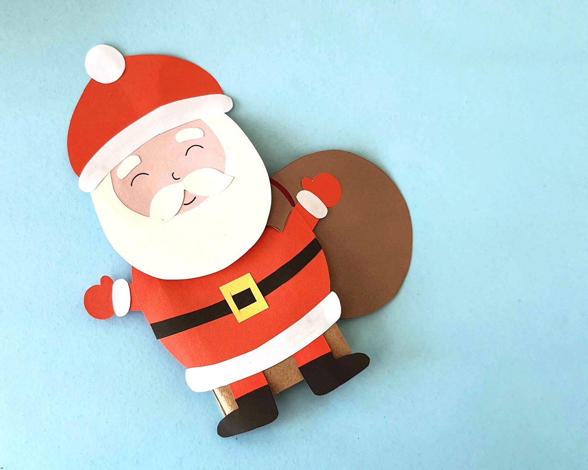 Printable Santa Puppet Template