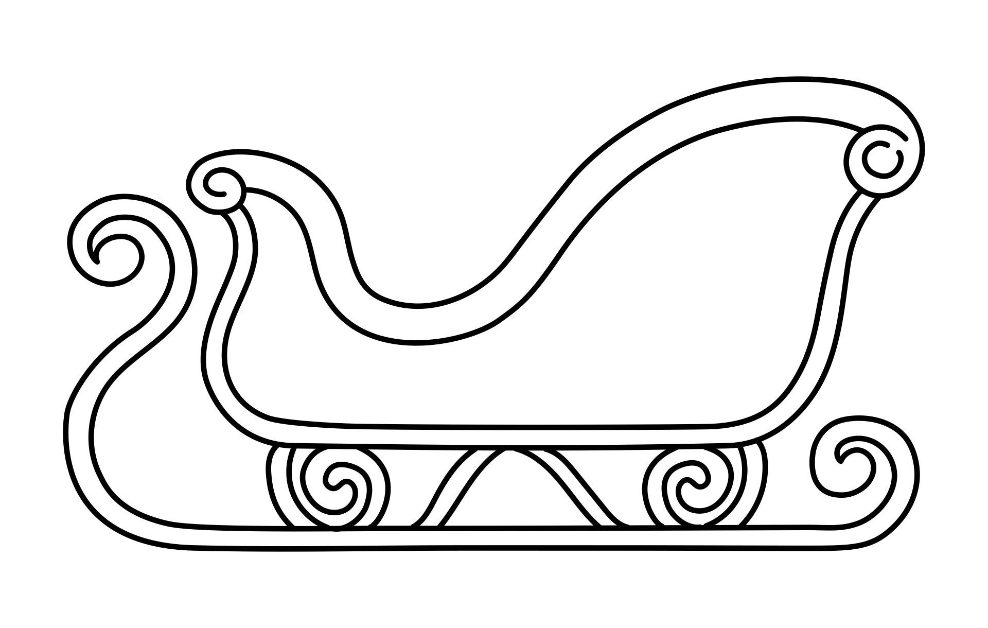 Santa Sleigh Template Printable Christmas Templates Christmas Sleigh Printable Snowman