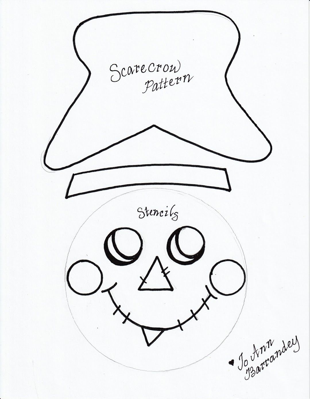 Scarecrow Face Fall Sewing Projects Scarecrow