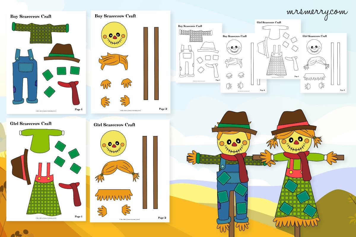 Scarecrow Face Template Printable Free