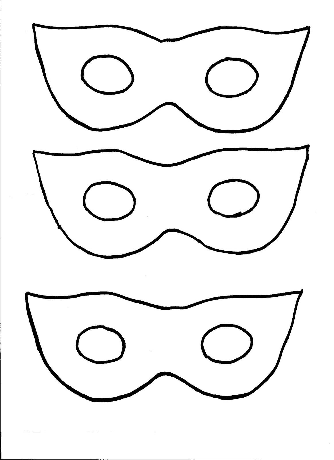 Superhero Mask Template Printables