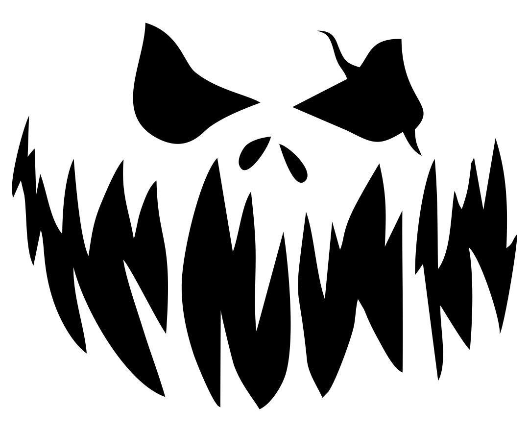 Scary Pumpkin Template To Print