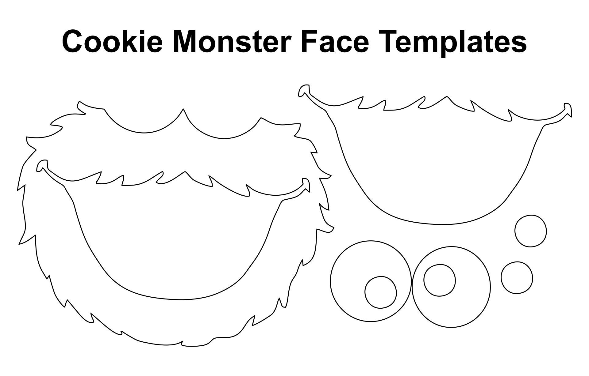 Sesame Street Cookie Monster Face Templates Monster Cookies Face Template Monster Face