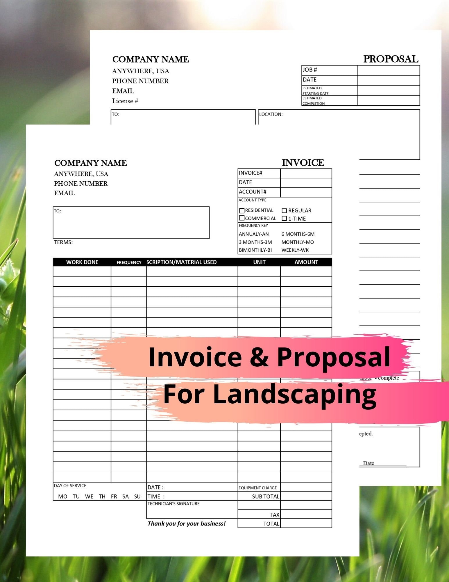 Printable Landscaping Proposal Template