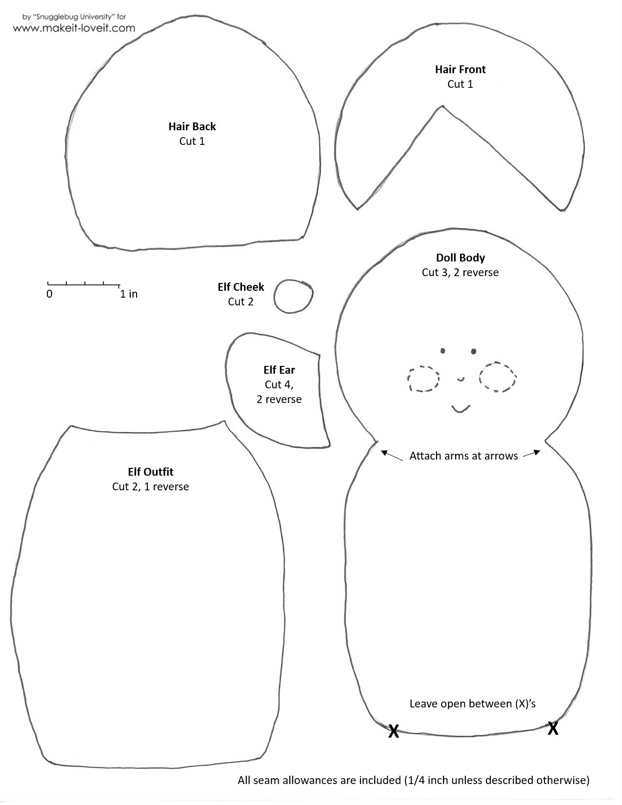 Printable Elf On The Shelf Clothes Template