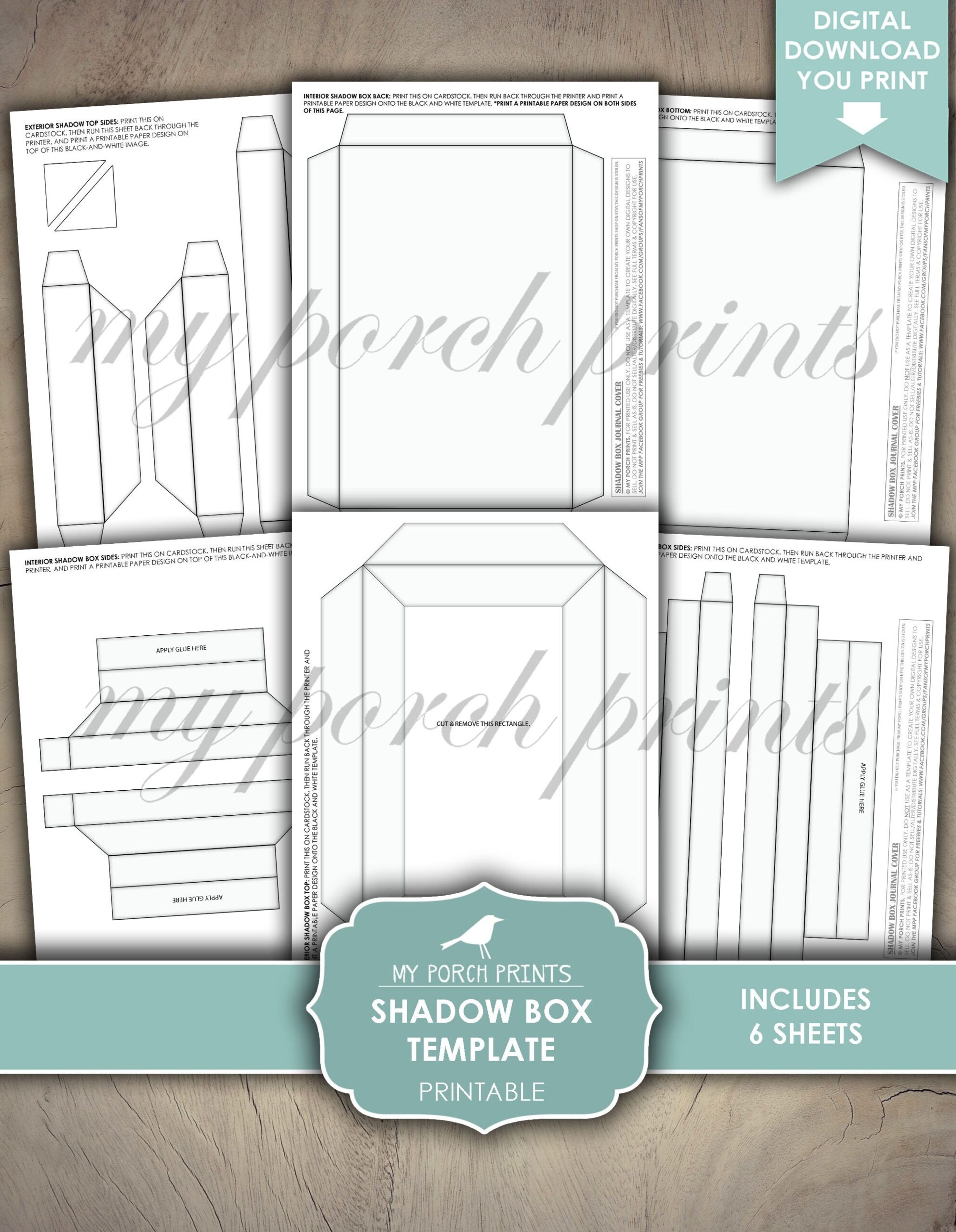 Printable Shadow Box Template