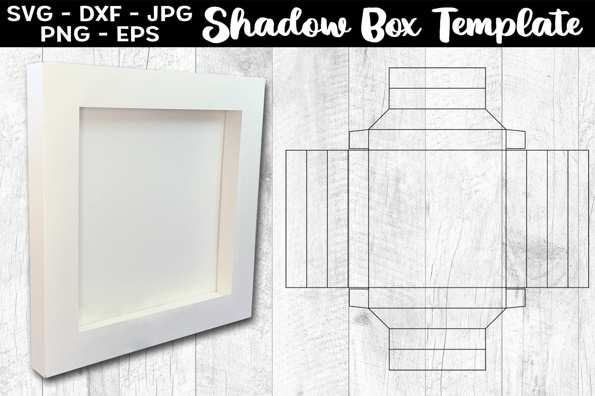 Shadow Box Template SVG Light Box Template SVG PNG