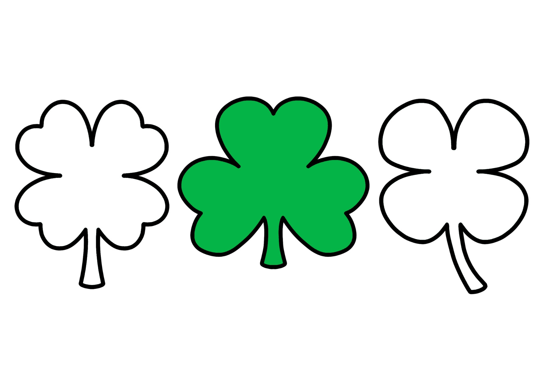 Full Page Printable Shamrock Template