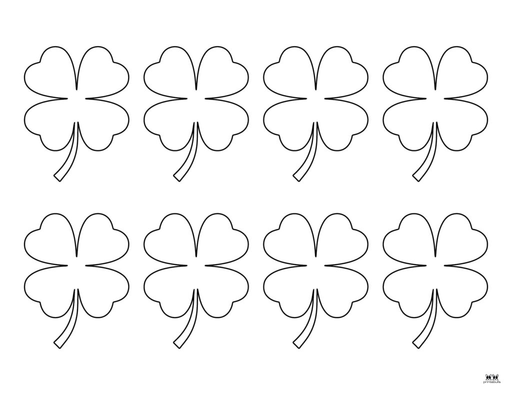 Small Shamrock Template Printable