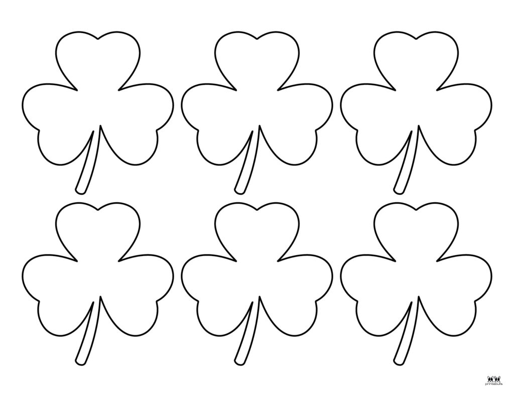 Full Page Printable Shamrock Template