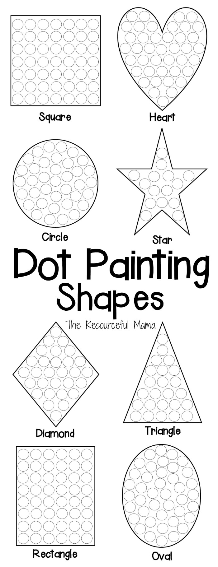 Free Printable Dot Painting Templates