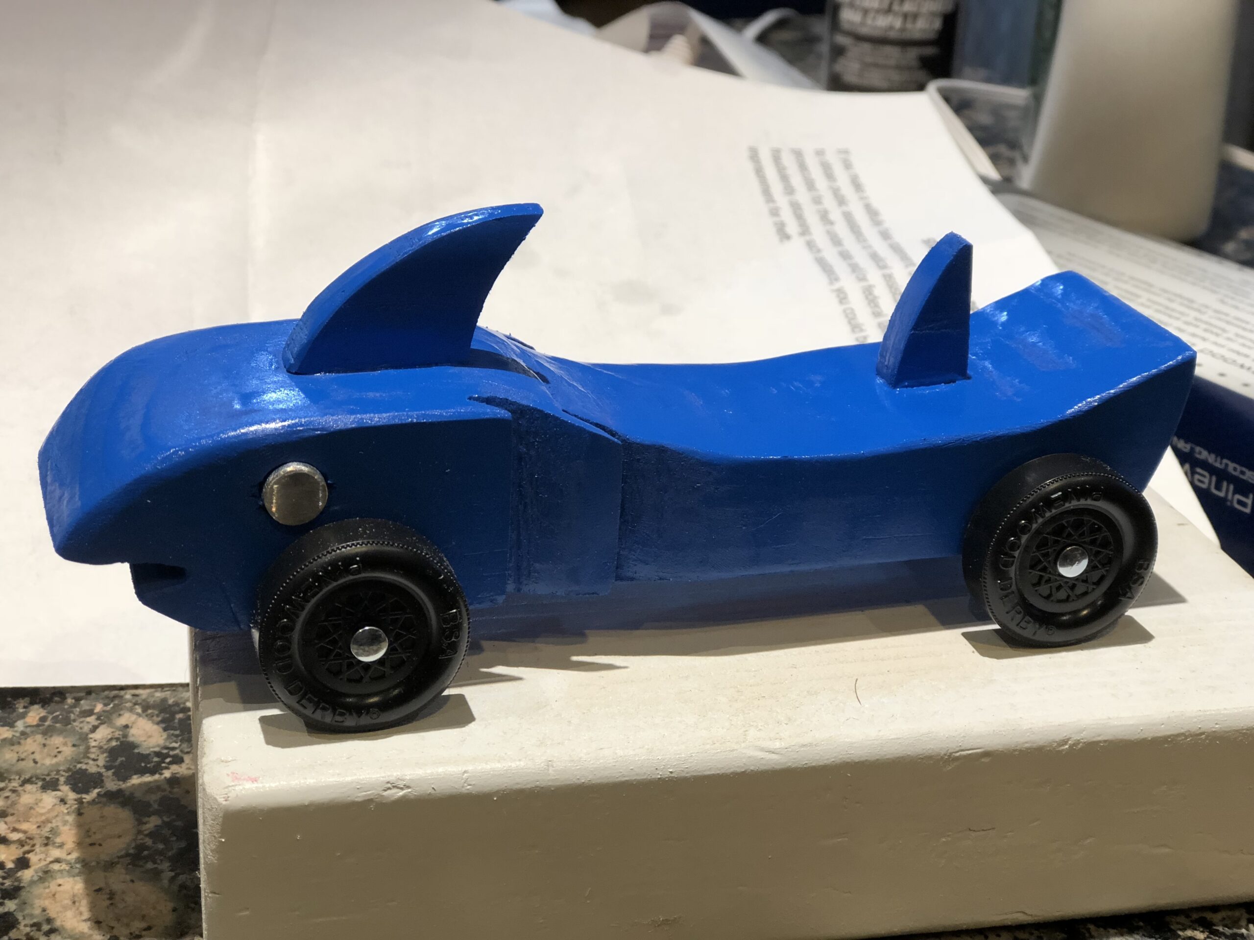 Printable Pinewood Derby Shark Template