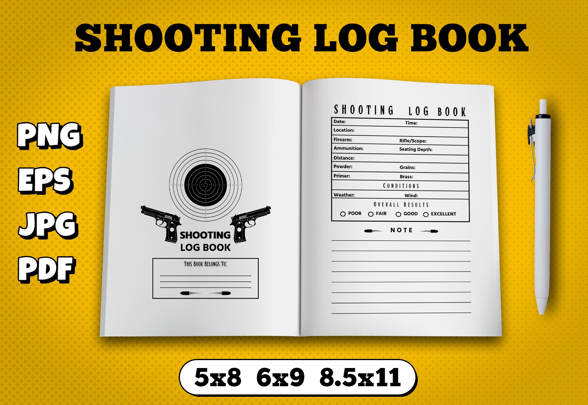 Printable Shooting Log Book Template