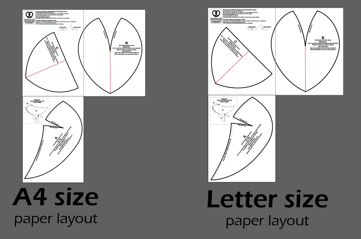 Shoulder Armor pauldrons Pattern Collection 6 Patterns Pretzl Cosplay