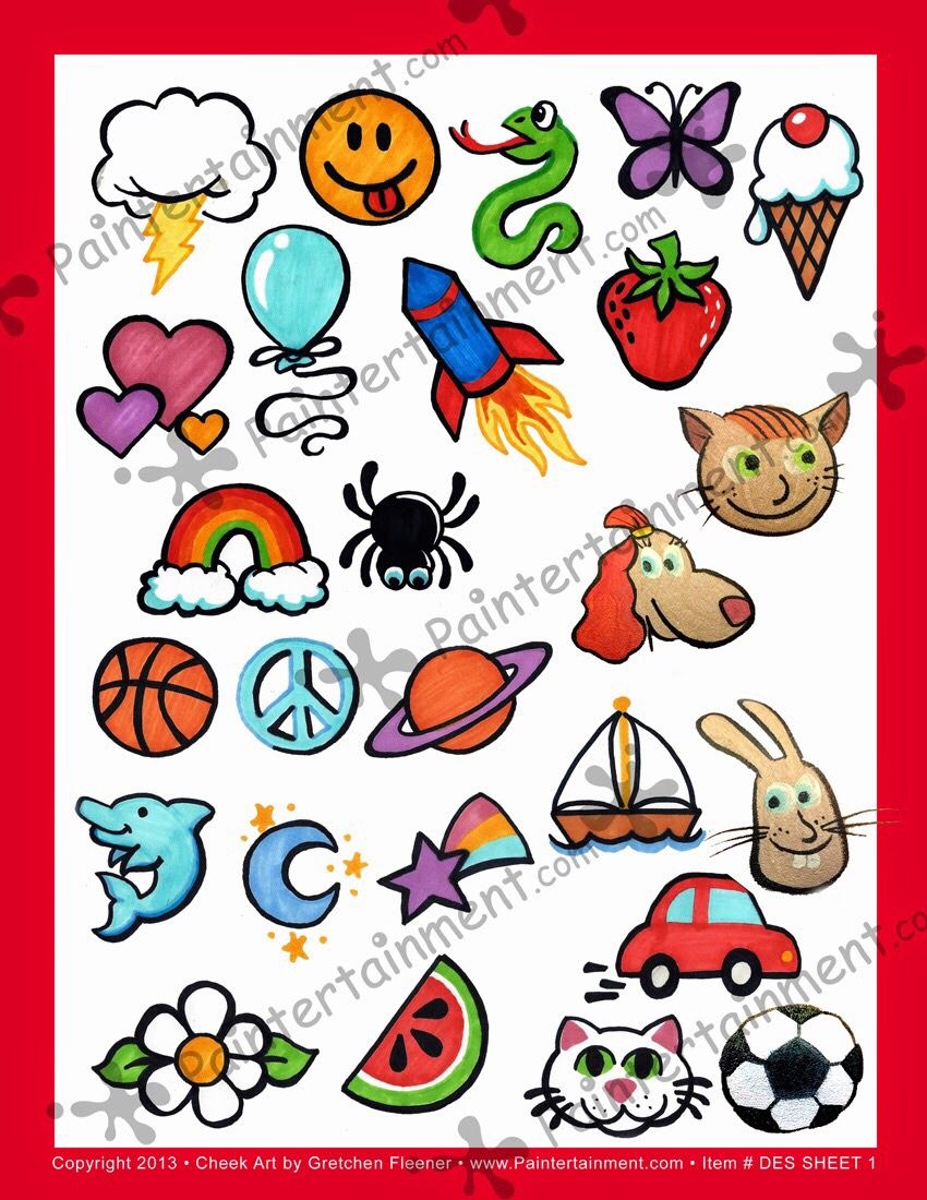 Printable Easy Face Painting Templates