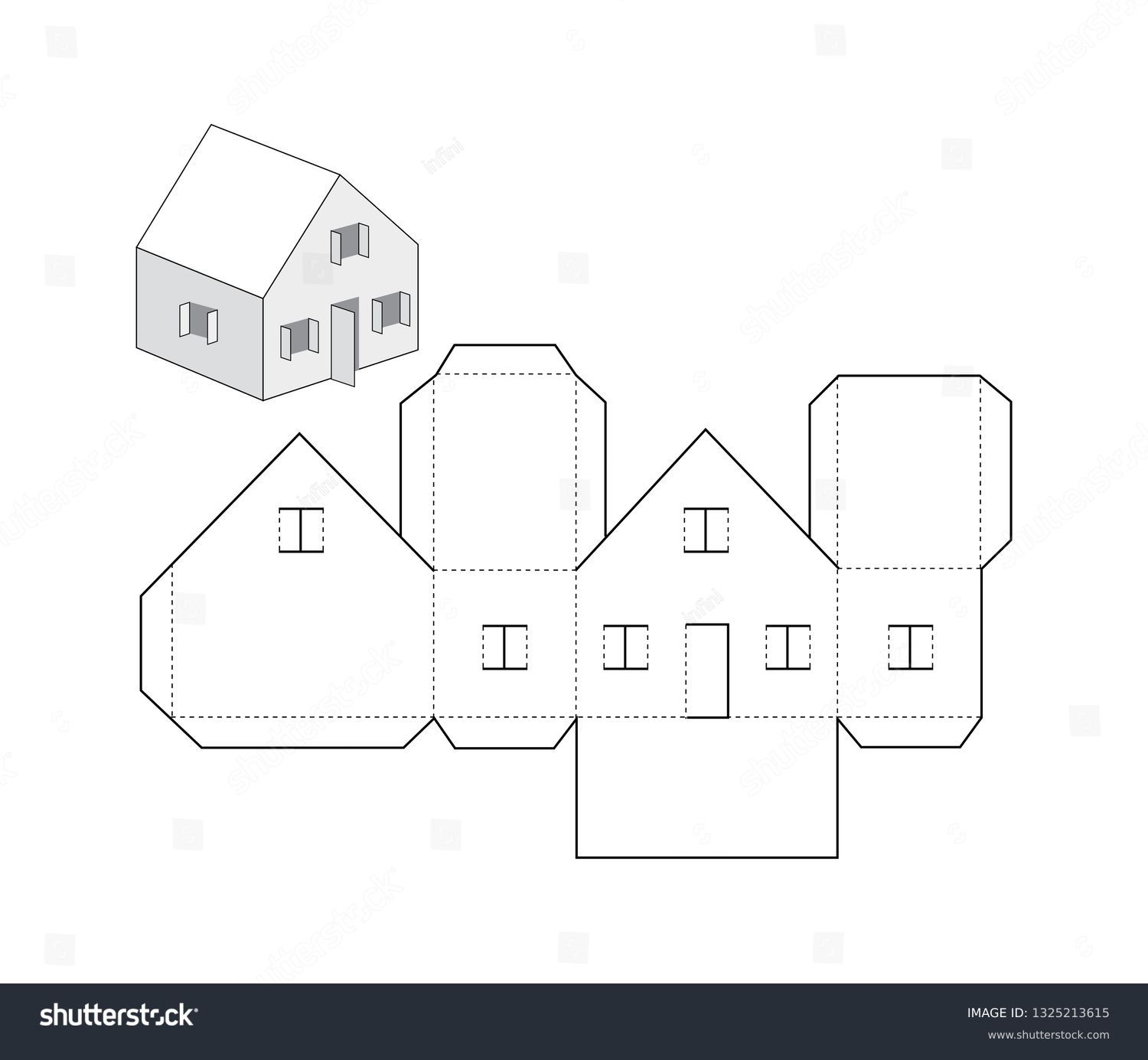 Paper House Printable Template