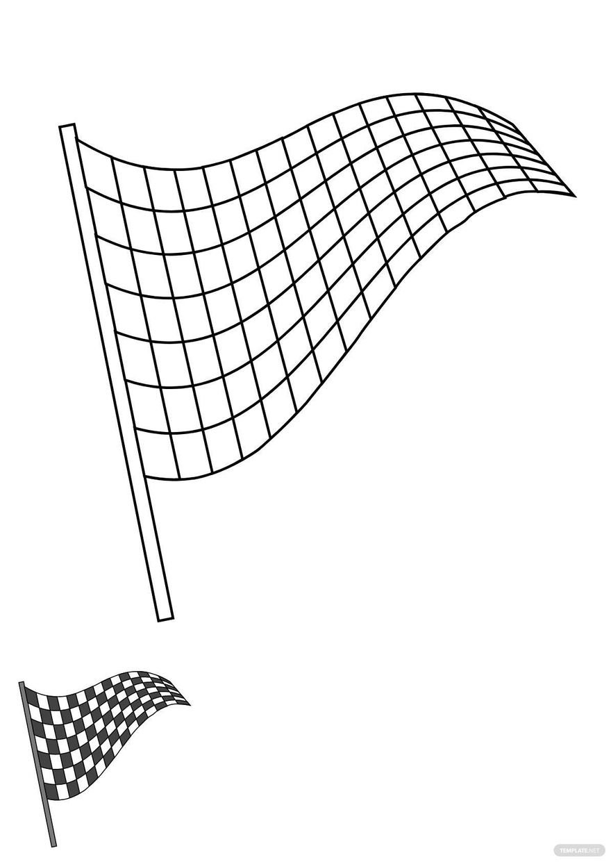 Downloadable Free Printable Checkered Flag Template