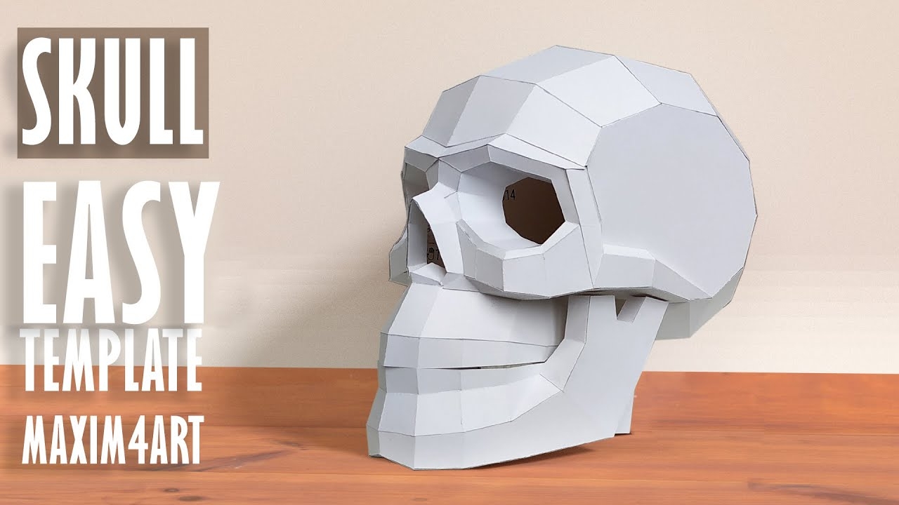 Skull Papercraft 3D Template Pdf How To Make Calavera De Papel YouTube