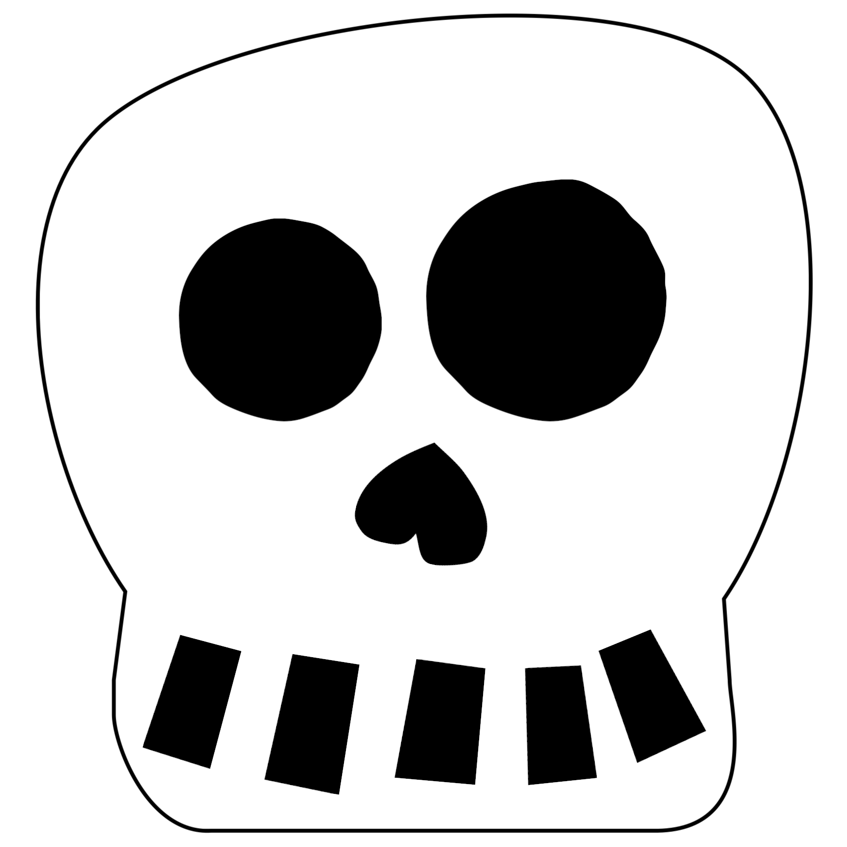 Small Skeleton Head Printable C90 cluster pressidium