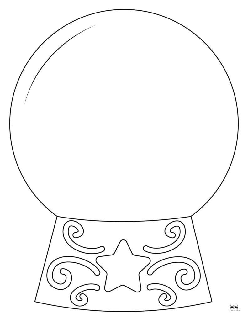 Printable Cut Out Snow Globe Template