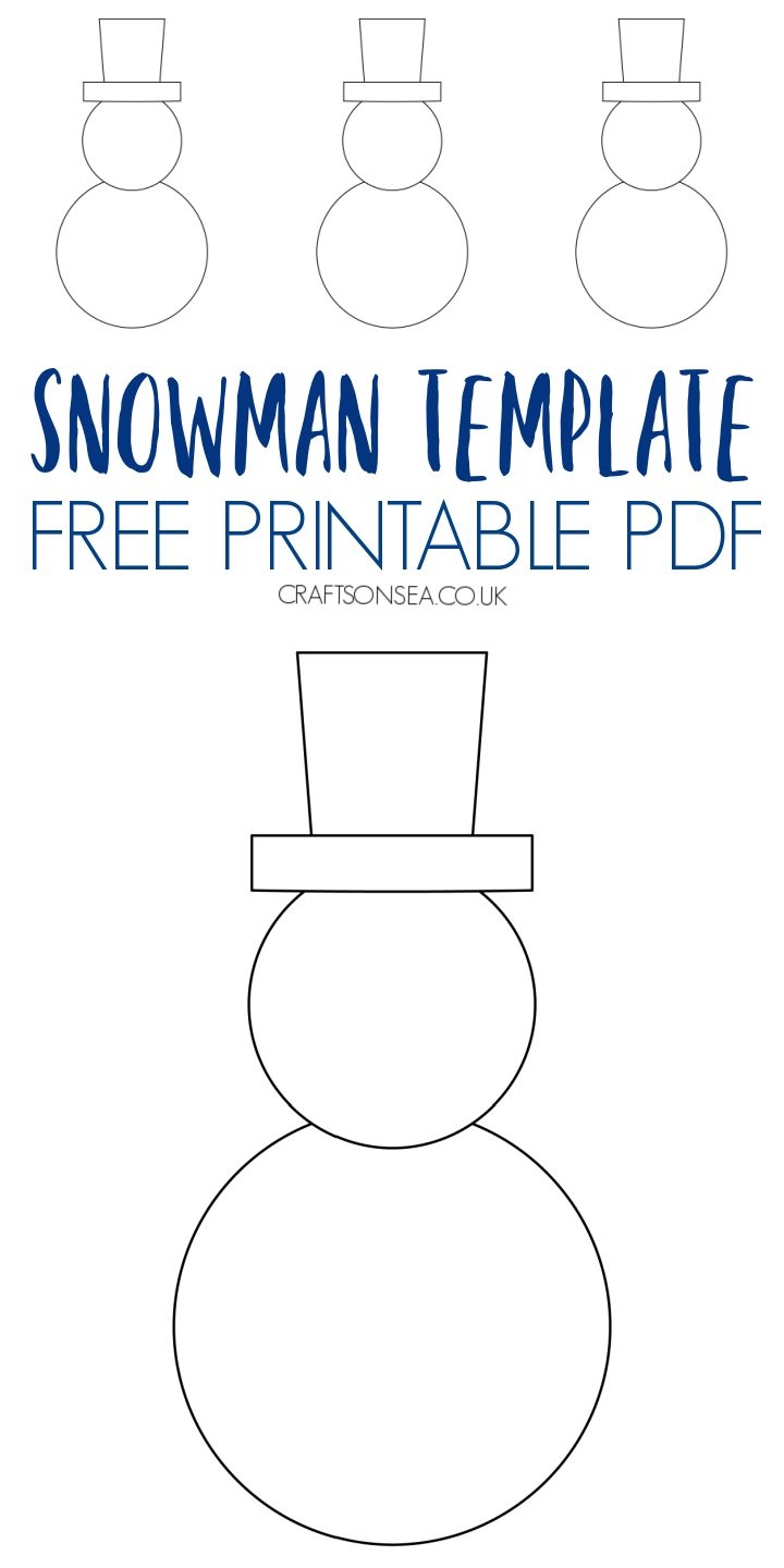 Free Printable Printable Snowman Template