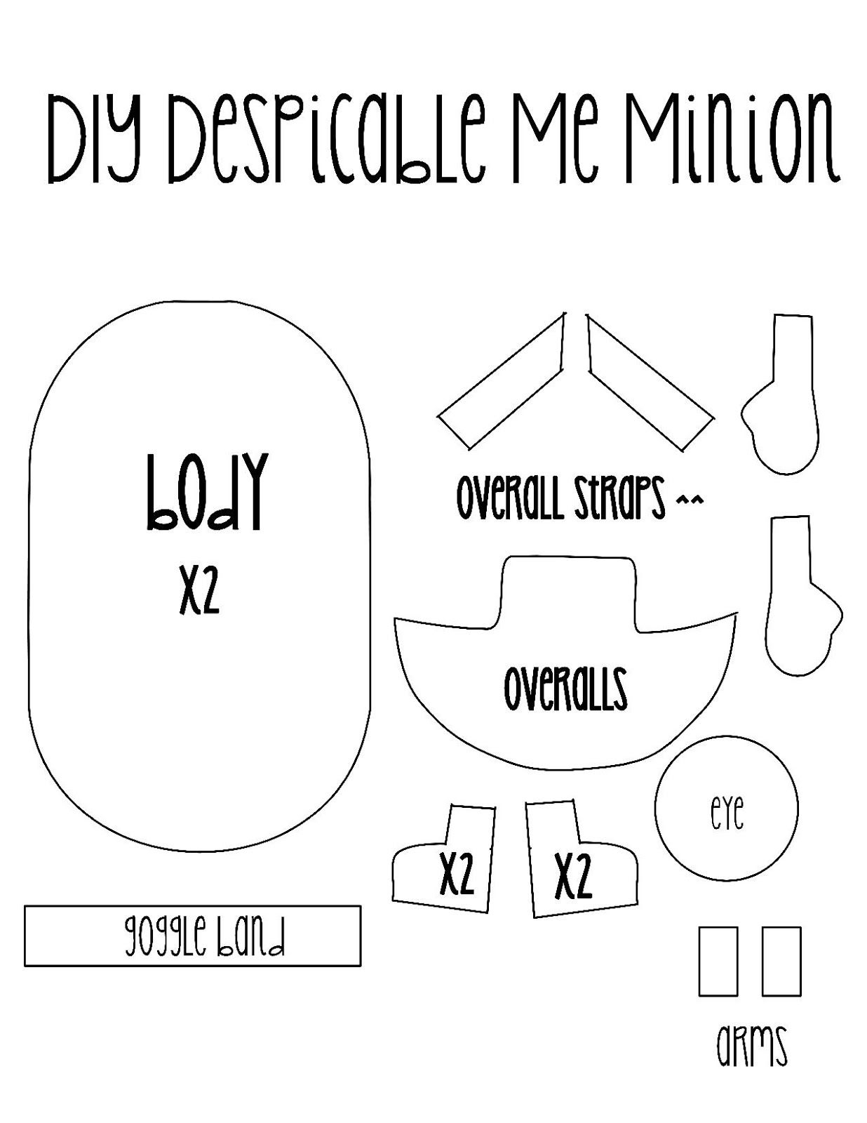Minion Overalls Printable Template