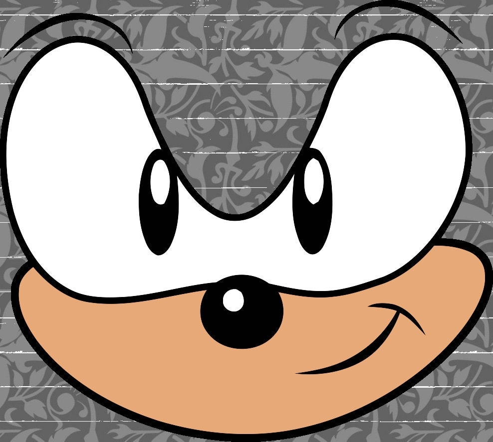 Sonic Face Head Svg Layered Etsy