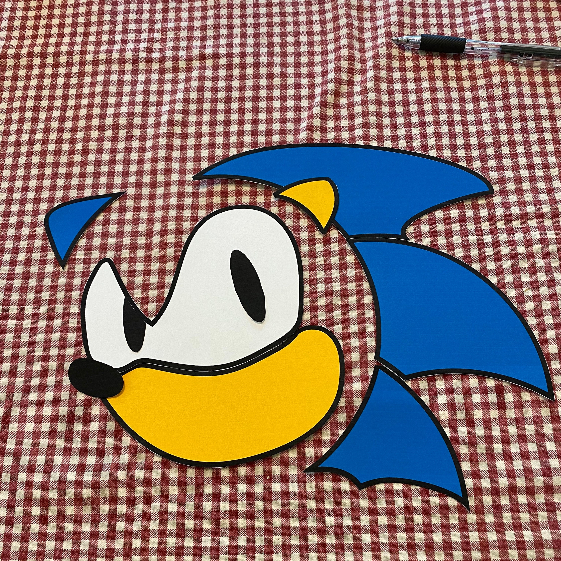 Printable Sonic The Hedgehog Face Template
