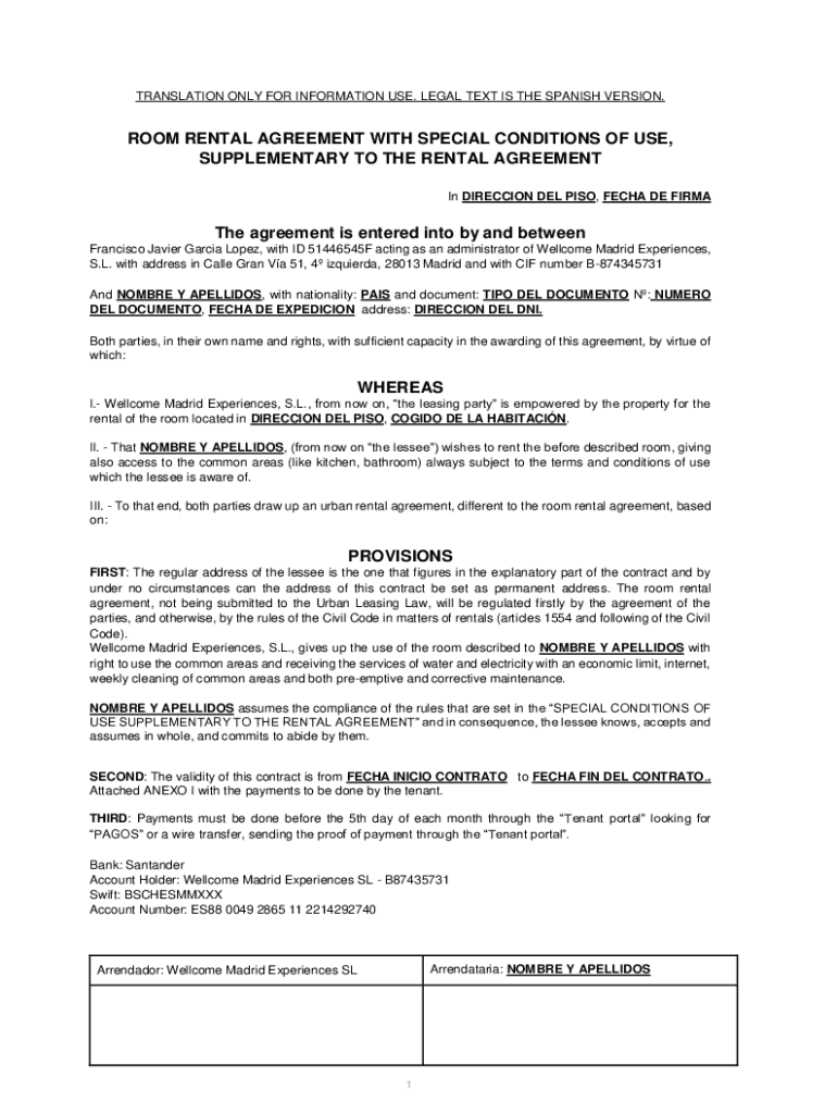 Spanish Rental Agreement Pdf Fill Online Printable Fillable Blank PdfFiller