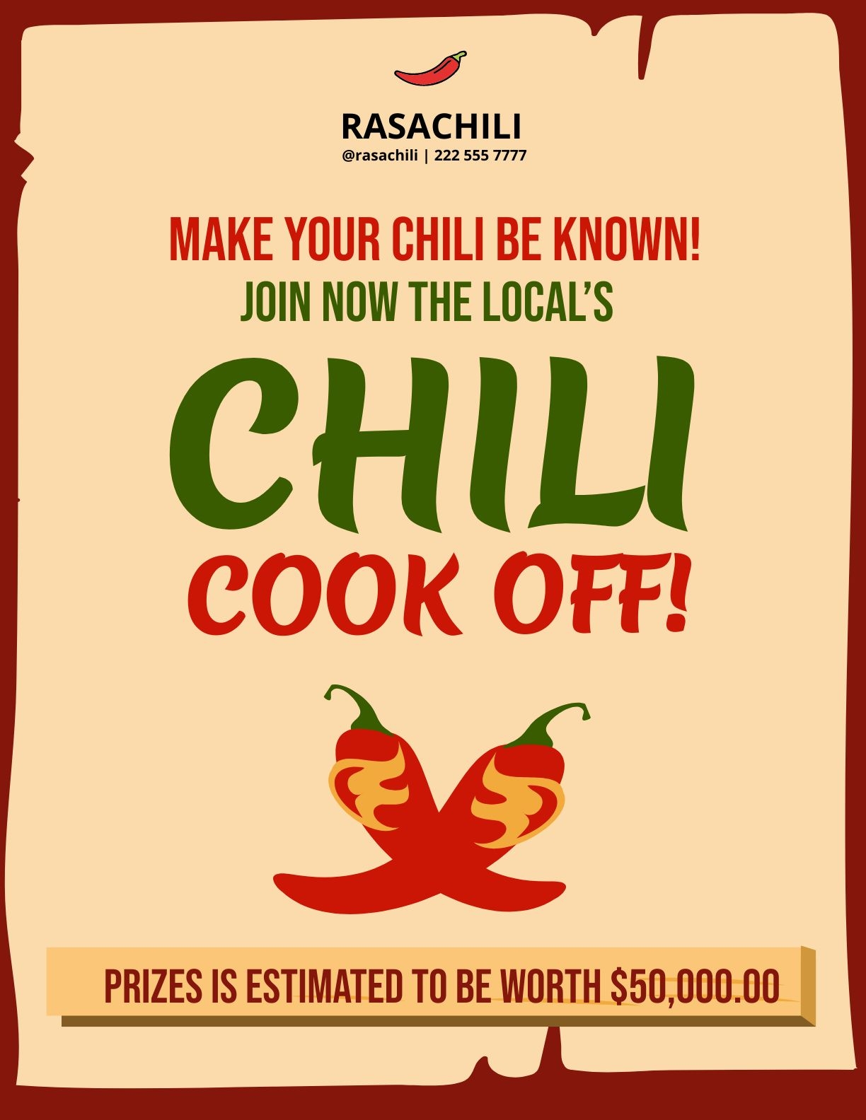 Special Chili Cook Off Flyer In PSD Illustrator Word Publisher Google Docs Pages Download Template