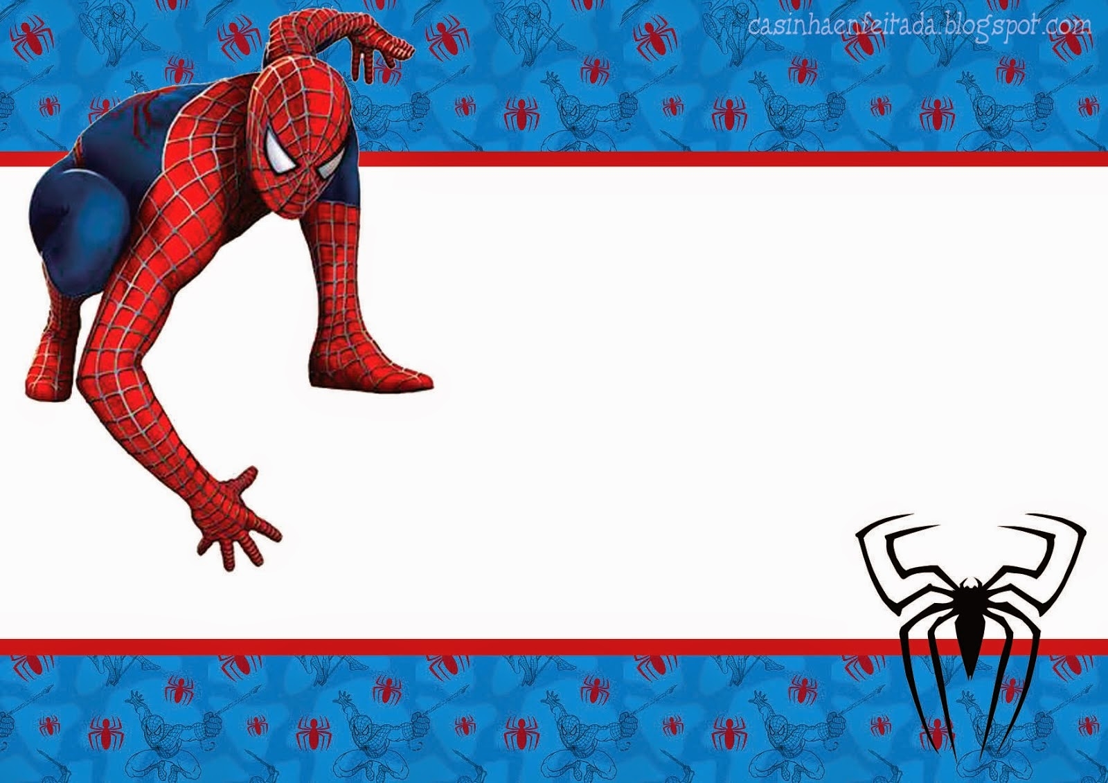 Printable Spiderman Name Tag Template