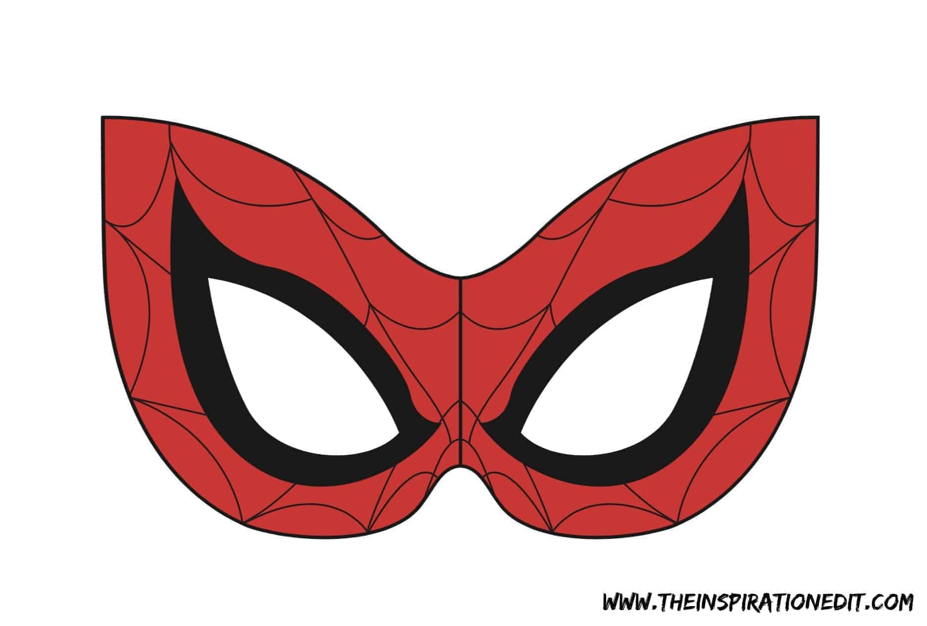 Spiderman Mask Template Printable