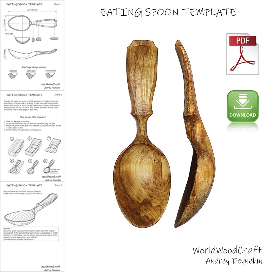 Beginner Free Pattern Printable Spoon Carving Templates