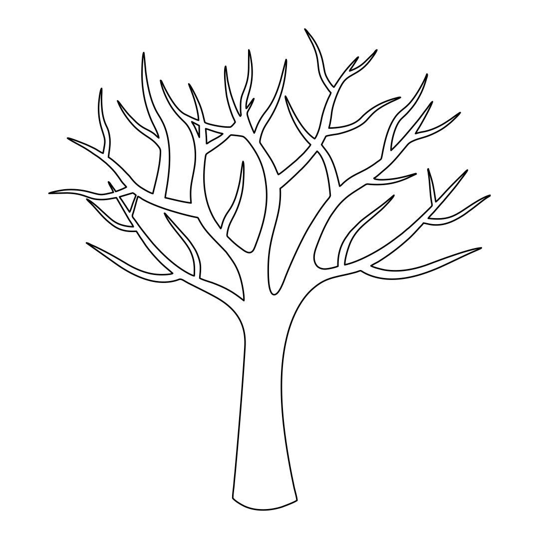 Printable Cherry Blossom Tree Template