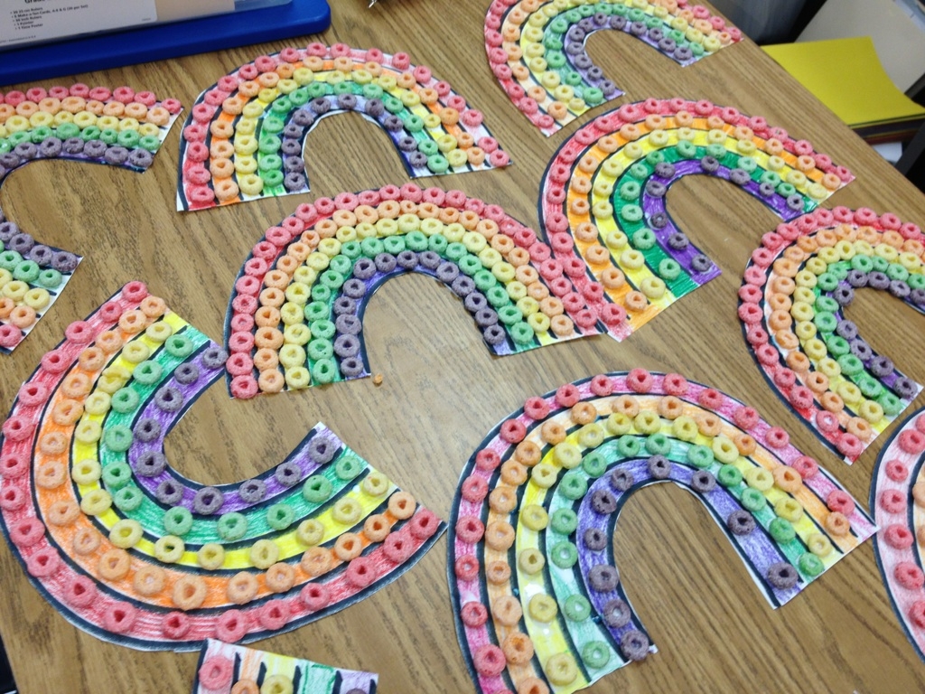 Fruit Loop Rainbow Printable Template
