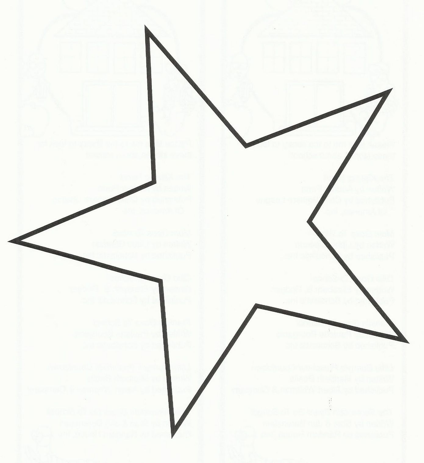 5 Pointed Star Template Free Printable