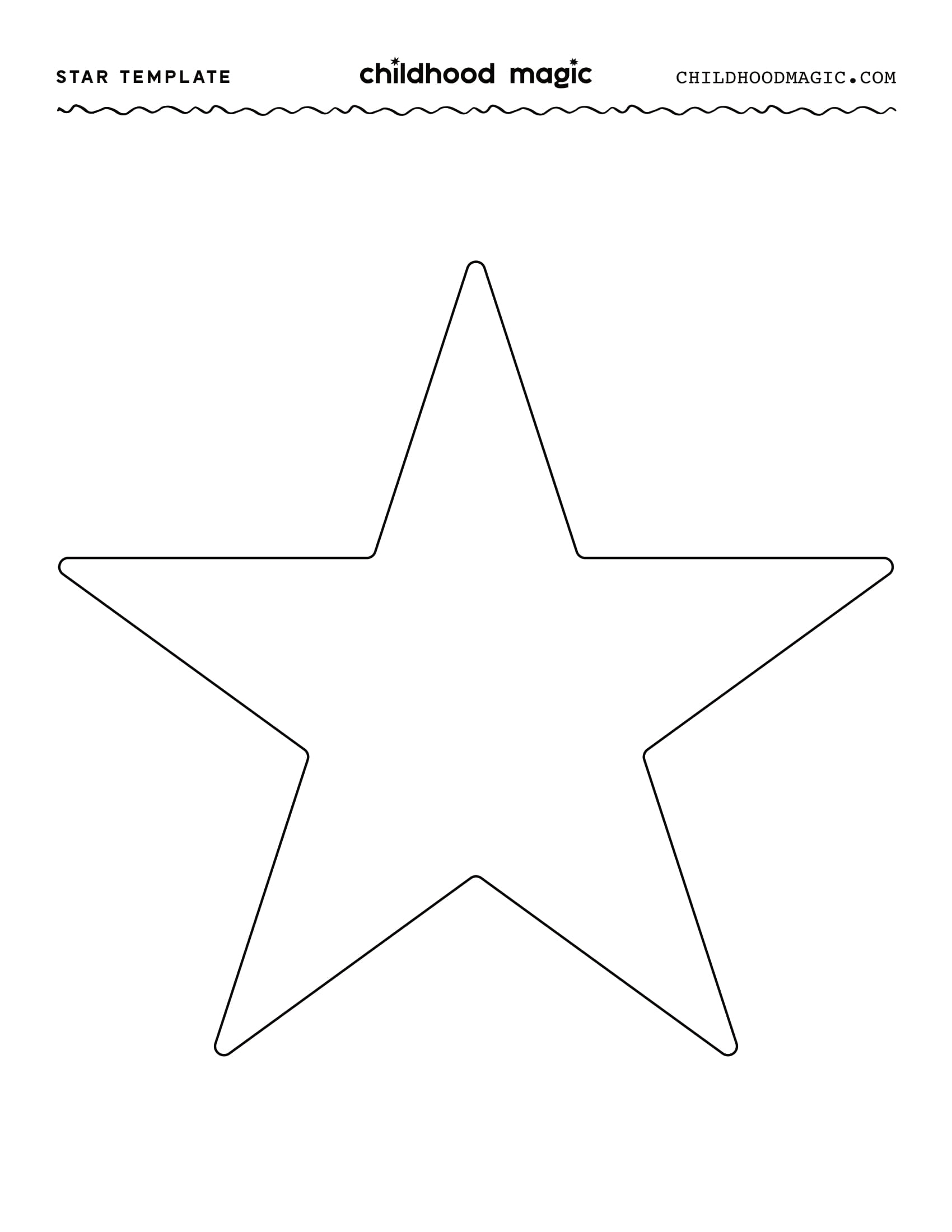 Large Star Printable Template