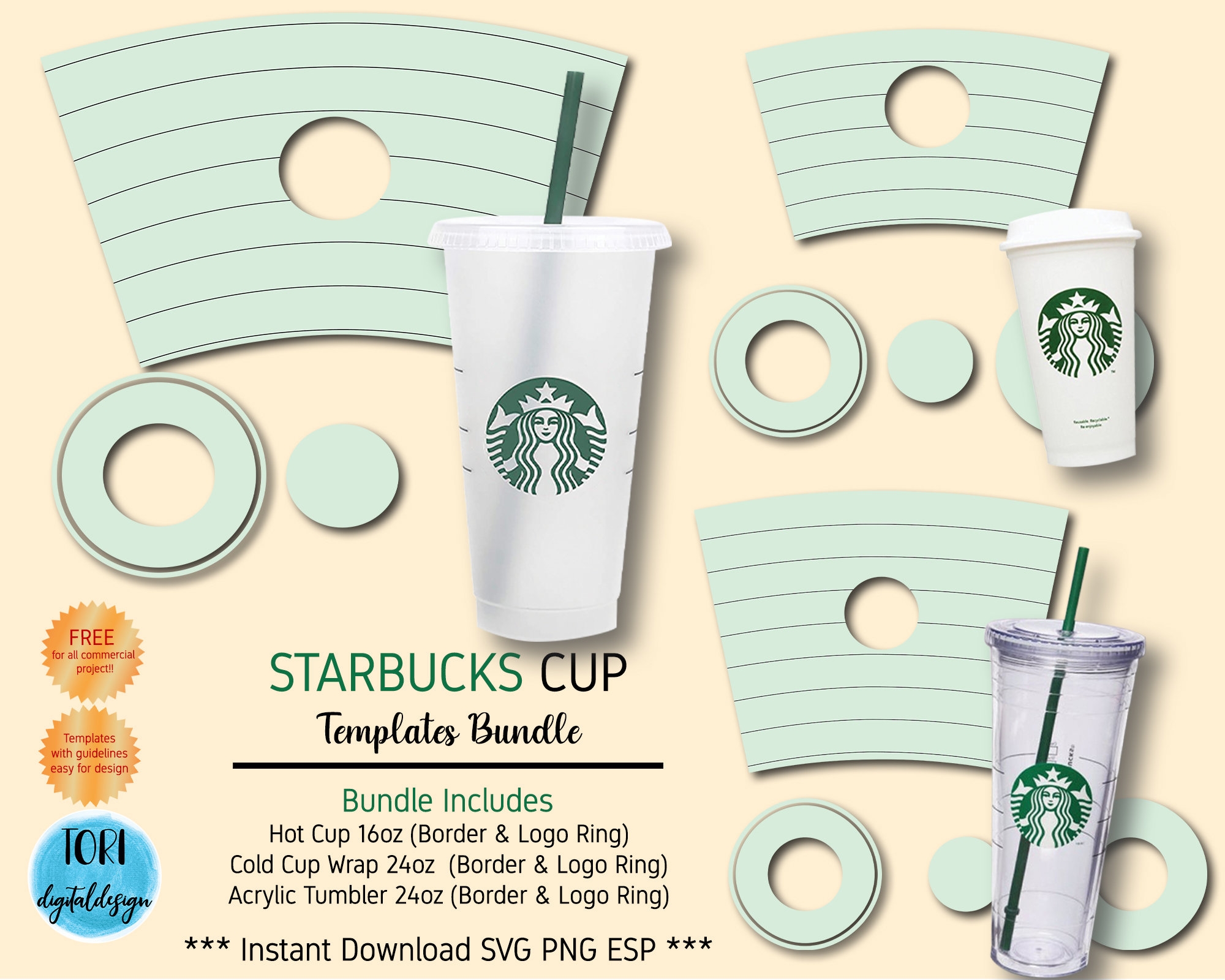 Printable Starbucks Cup Template