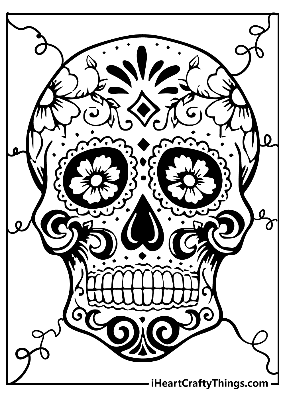 Sugar Skull Coloring Pages 100 Free Printables 
