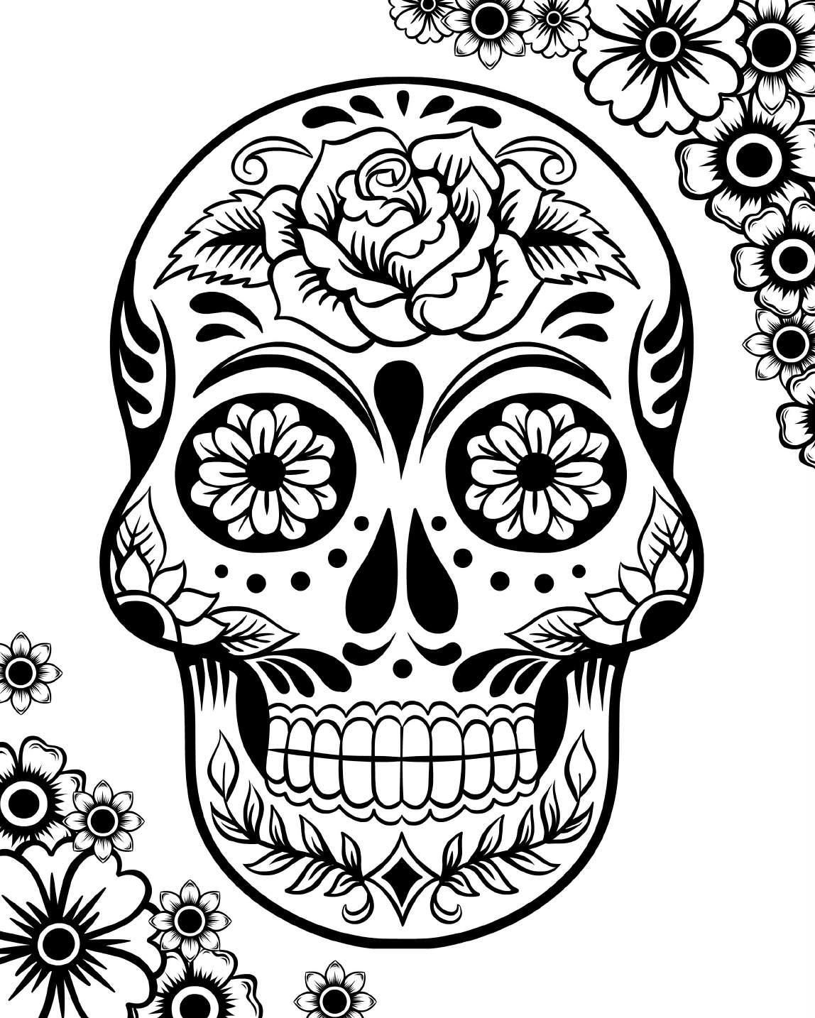 Sugar Skull Printable Template