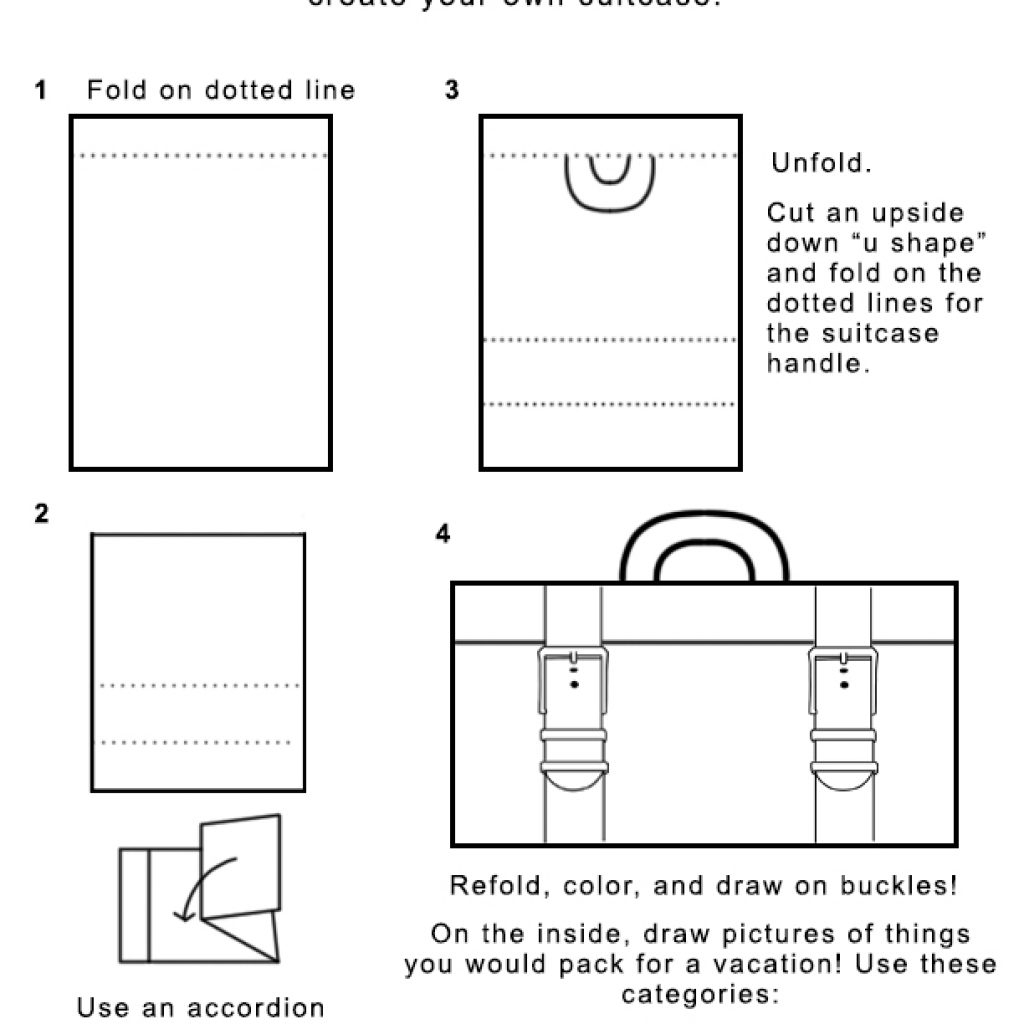 Free Printable Paper Suitcase Template