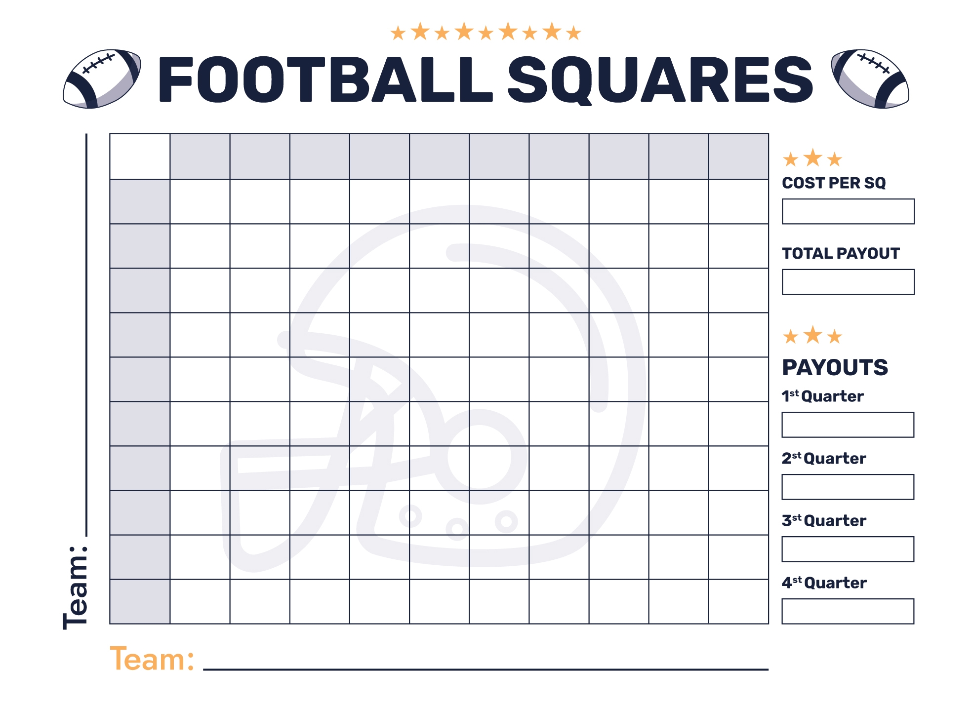 Free Football Template Printable