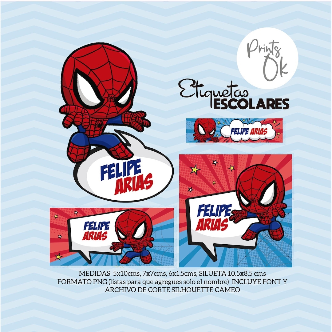 Printable Spiderman Name Tag Template